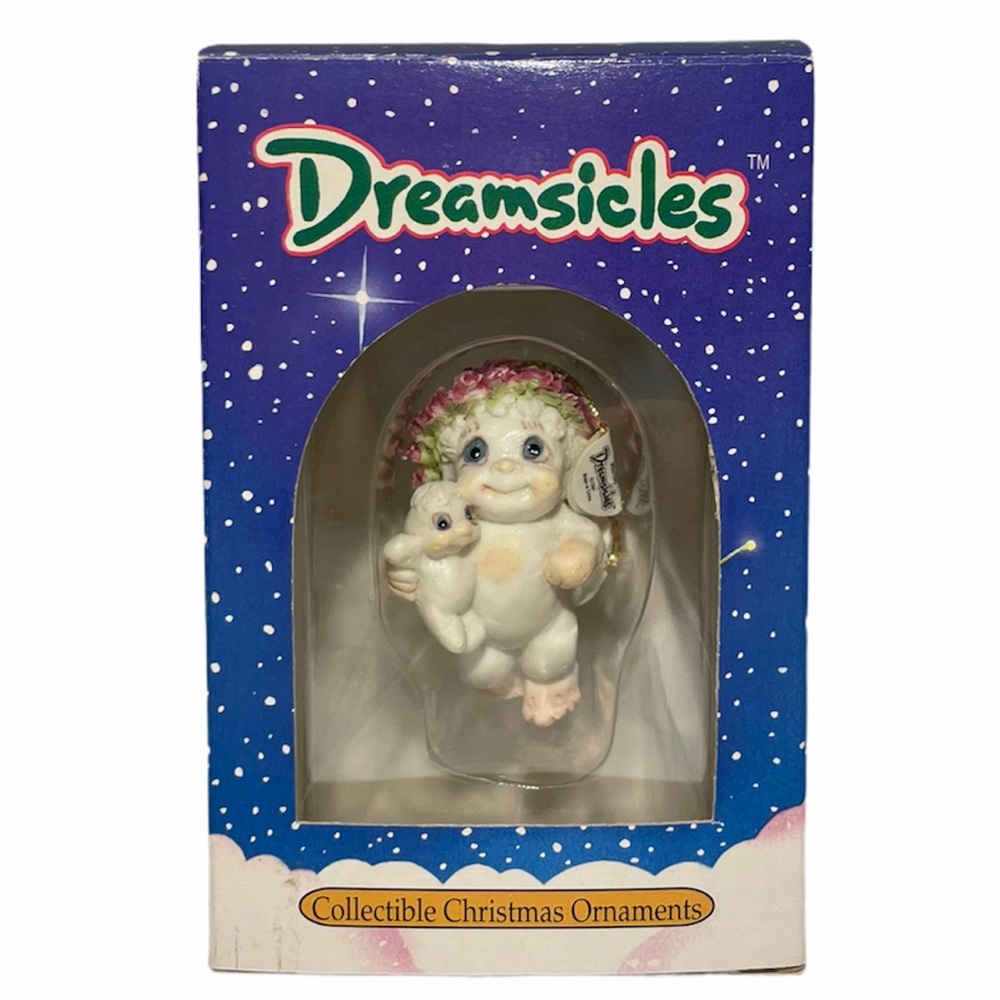 Vintage Christmas Ornament Dreamsicles Angel Lamb Cherub Rare 90s 1994 Cast Art